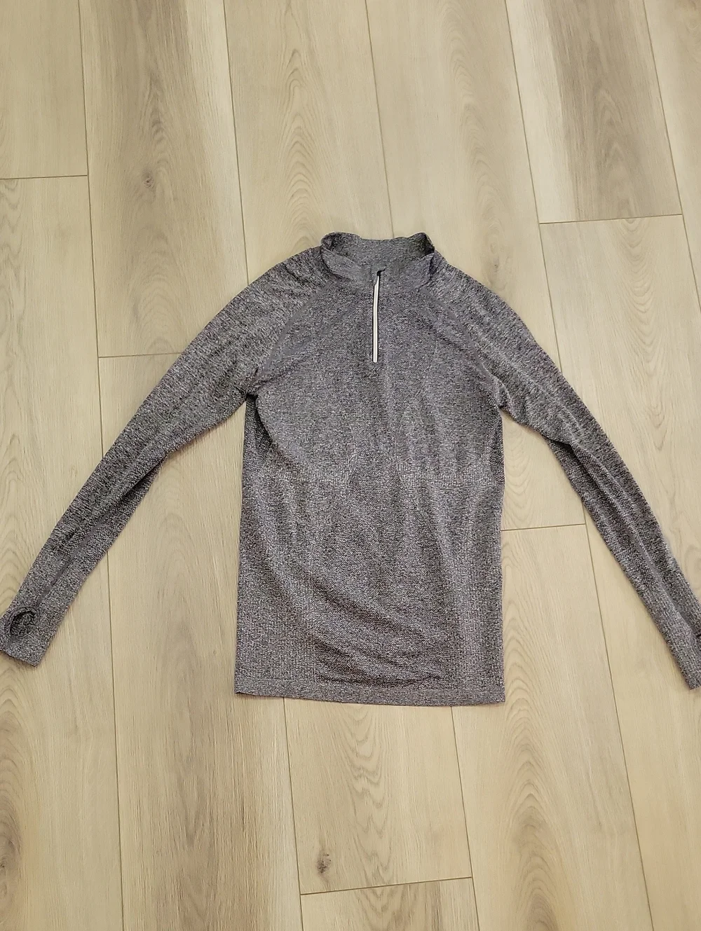Men's Heather Gray Zip-Up Performance Sweater